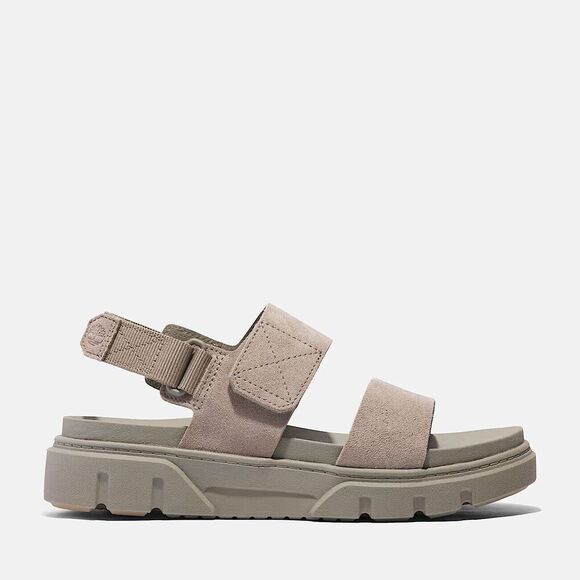 Timberland Greyfield TB0A61MGEO3 Womens Taupe Leather 2-Strap Silde Sandals TF87 - Picture 2 of 15
